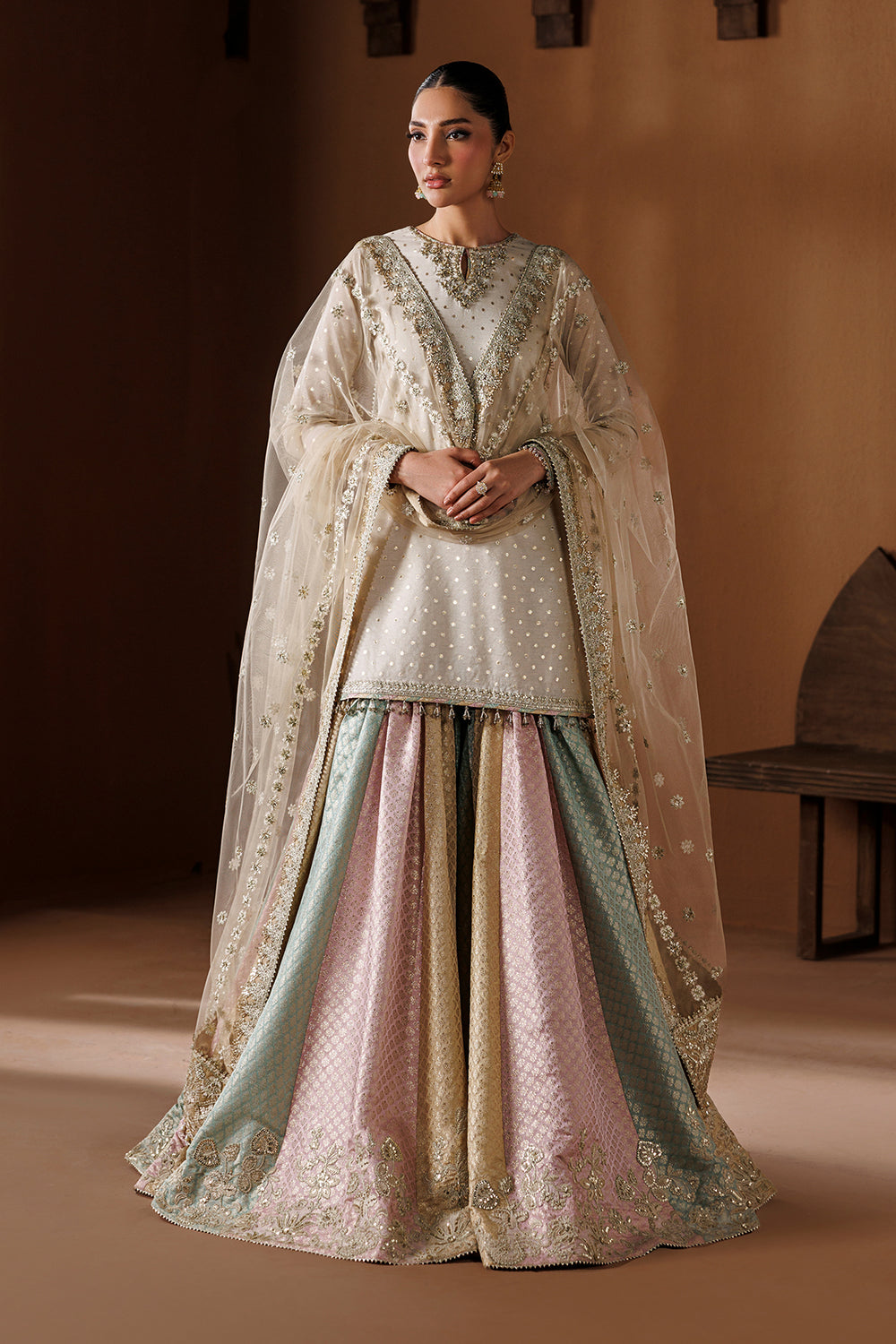 Baroque | Formals Collection | EMBROIDERED ZARRI CHIFFON UF-4435 - by Libasekhas UK - Registered Vendor of : Baroque - 100% Original Designer Dress