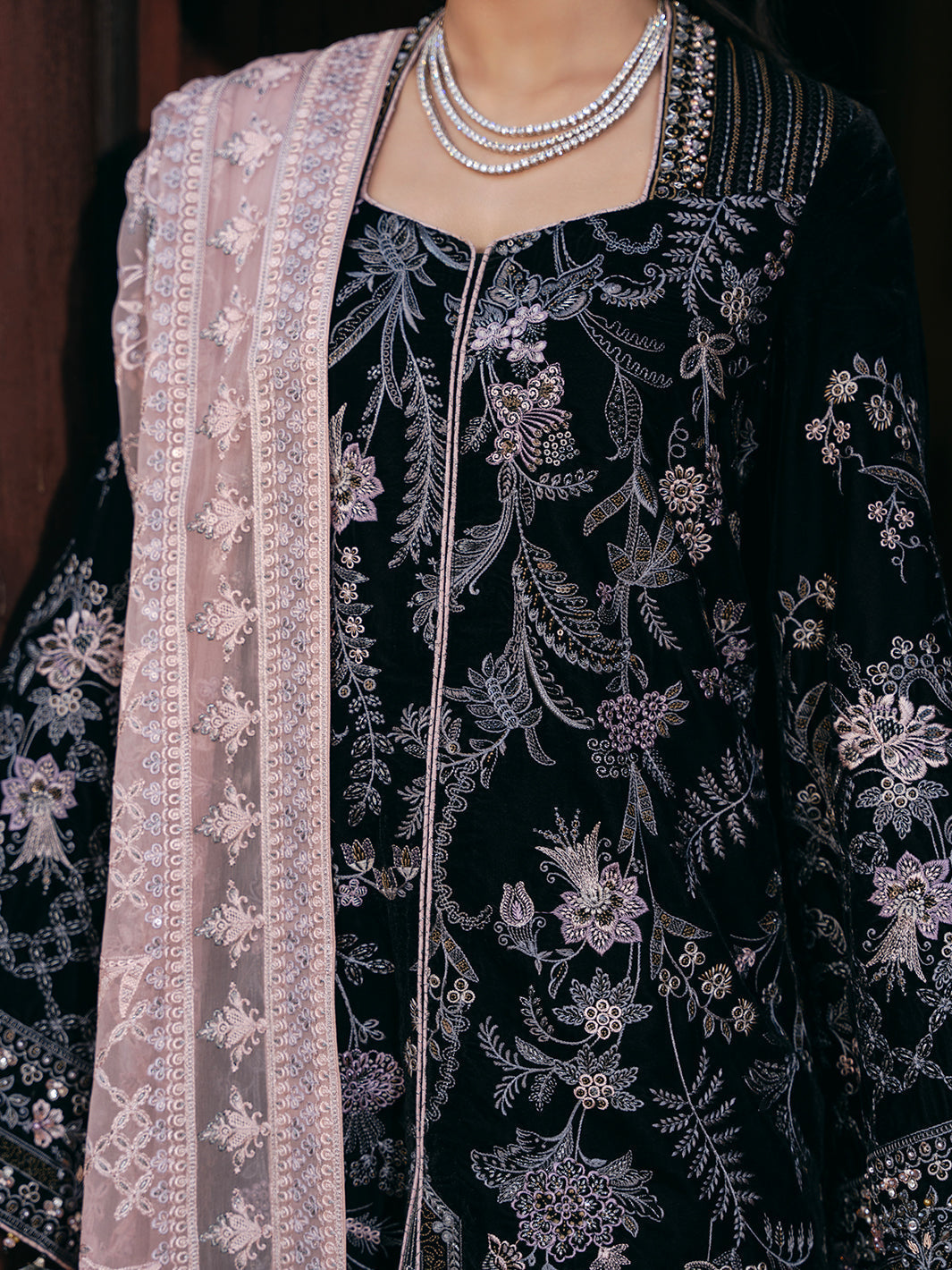 Flossie | Siara Velvet Formals | V-103 - B - by - Libasekhas UK - Registered Vendor of : Flossie - 100% Original Designer Dresss