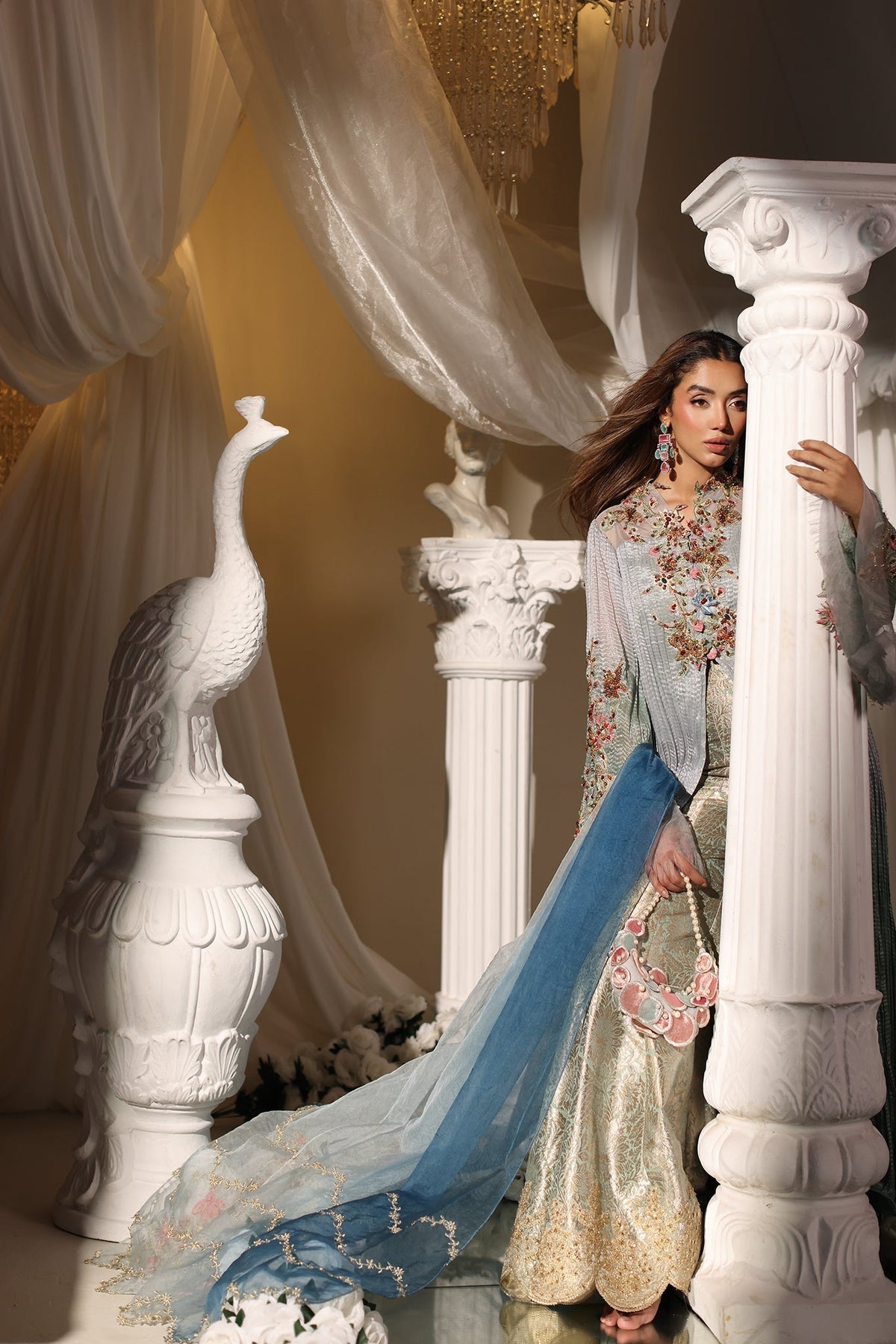Musferah Saad | Casa Blance |Glacial Ombre - by Libasekhas UK - Registered Vendor of : Musferah Saad - 100% Original Designer Dress