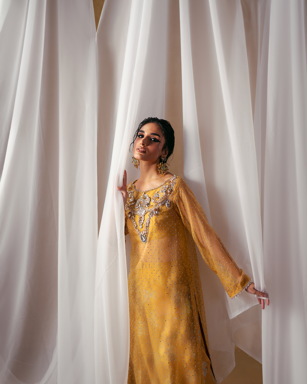 Vasal | Zyra Luxe Pret 26 | Golden Dusk - by Libasekhas UK - Registered Vendor of : Vasal - 100% Original Designer Dress
