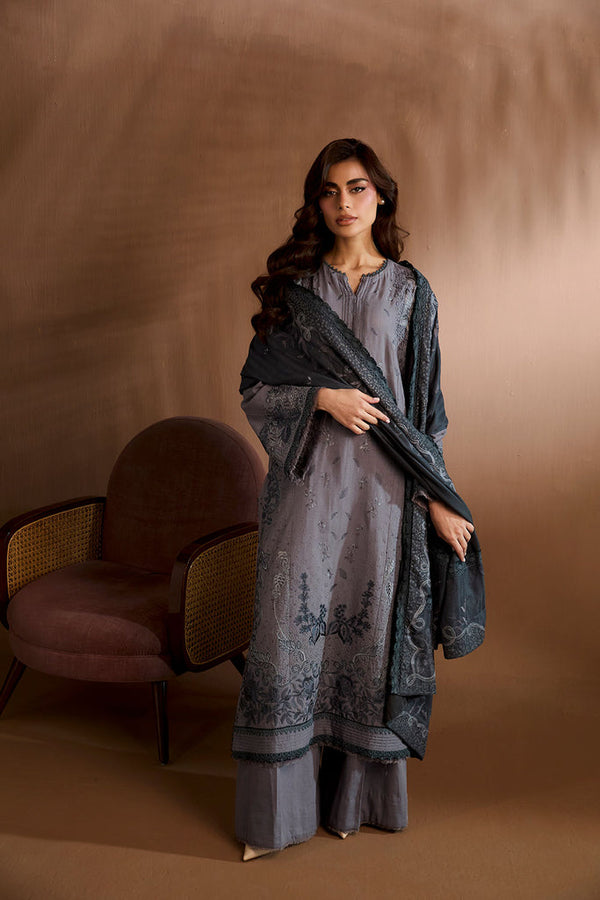 Sobia Nazir | Winter Shawl 25 | Design 5B - by Libasekhas UK - Registered Vendor of : Sobia Nazir - 100% Original Designer Dress