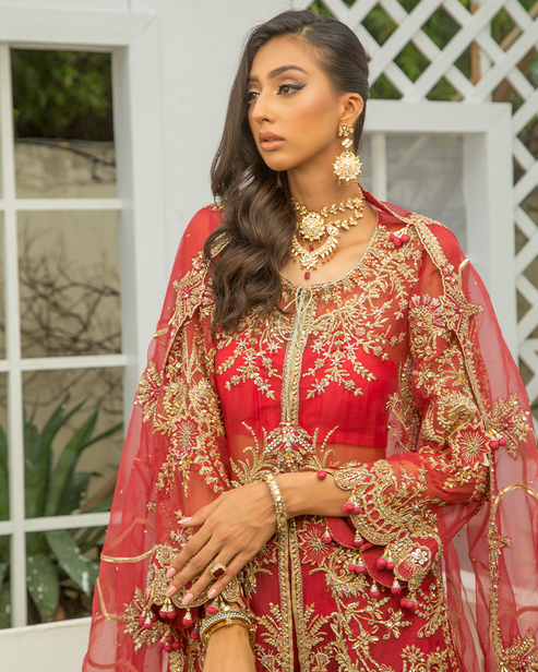 Nyra | Wedding Formals 24 | Scarlet - by - Libasekhas UK - Registered Vendor of : Nyra - 100% Original Designer Dresss