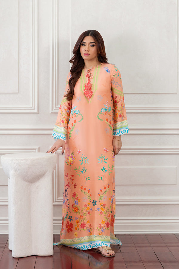 Mina Hasan | Eid ul Adha 26 | Coral Floral - by Libasekhas - Registered Vendor of : Mina Hasan - 100% Original Designer Dress
