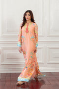 Mina Hasan | Eid ul Adha 26 | Coral Floral - by Libasekhas - Registered Vendor of : Mina Hasan - 100% Original Designer Dress