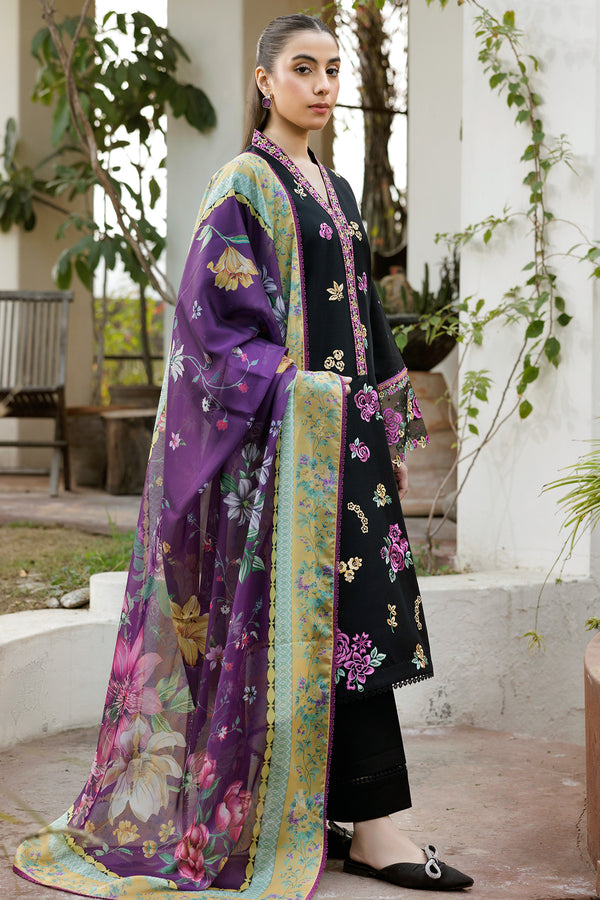 Farasha | Summer Weaves Embroidered Lawn | Raven Dusk - by - Libasekhas UK - Registered Vendor of : Farasha - 100% Original Designer Dresss