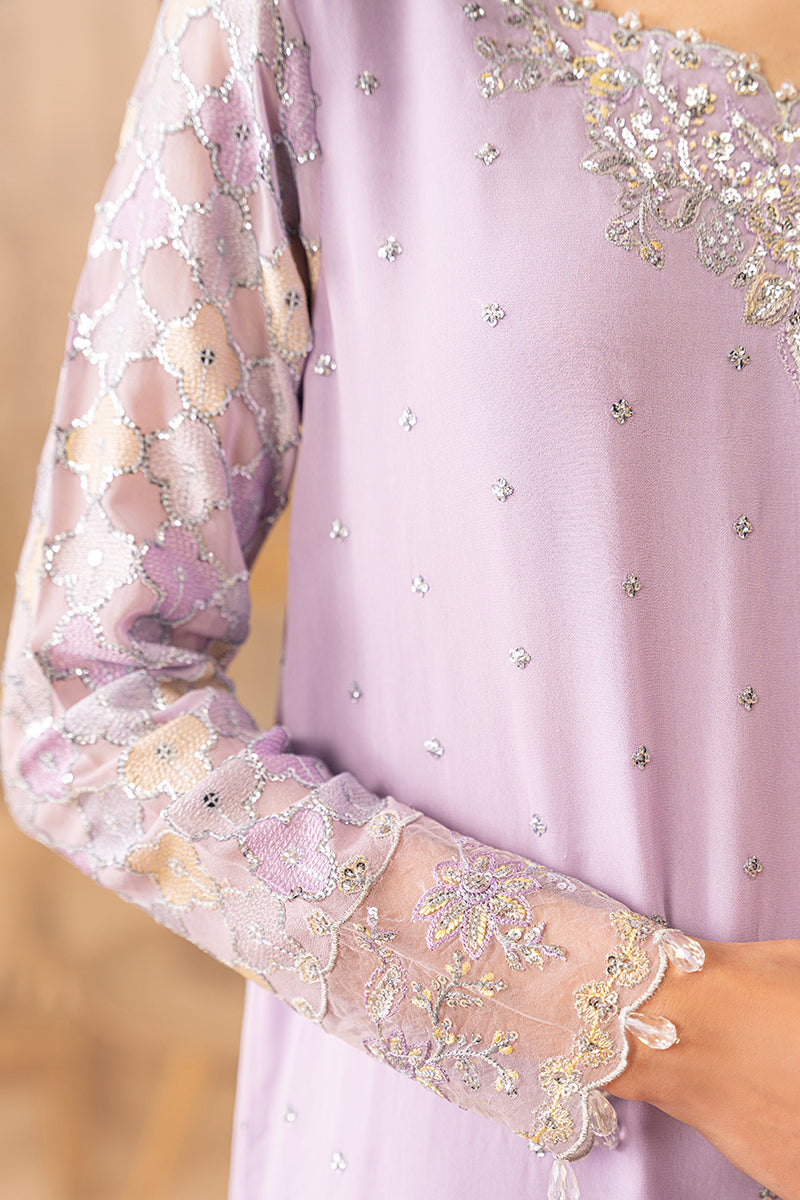 Cross Stitch | Luxe Atelier 24 | LILAC LUSTER - by - Libasekhas UK - Registered Vendor of : Cross Stitch - 100% Original Designer Dresss
