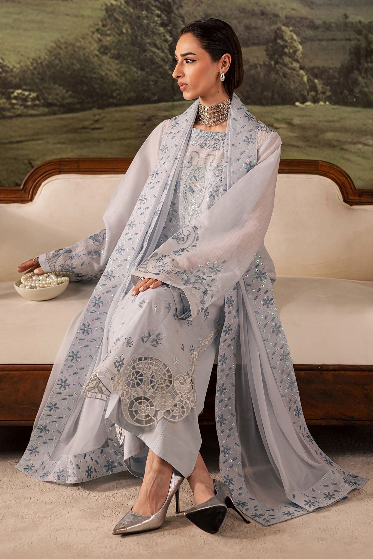 Nureh | Shades of Winter | NP-668 - by Libasekhas UK - Registered Vendor of : Nureh - 100% Original Designer Dress