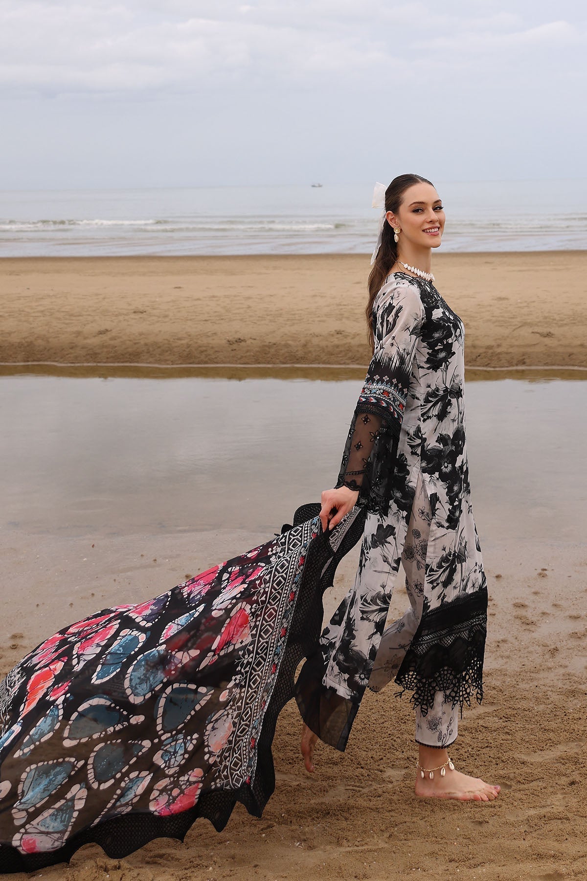 Nureh | Gardenia Embroidered Lawn 25 | NSG-175 - by - Libasekhas UK - Registered Vendor of : Nureh - 100% Original Designer Dresss