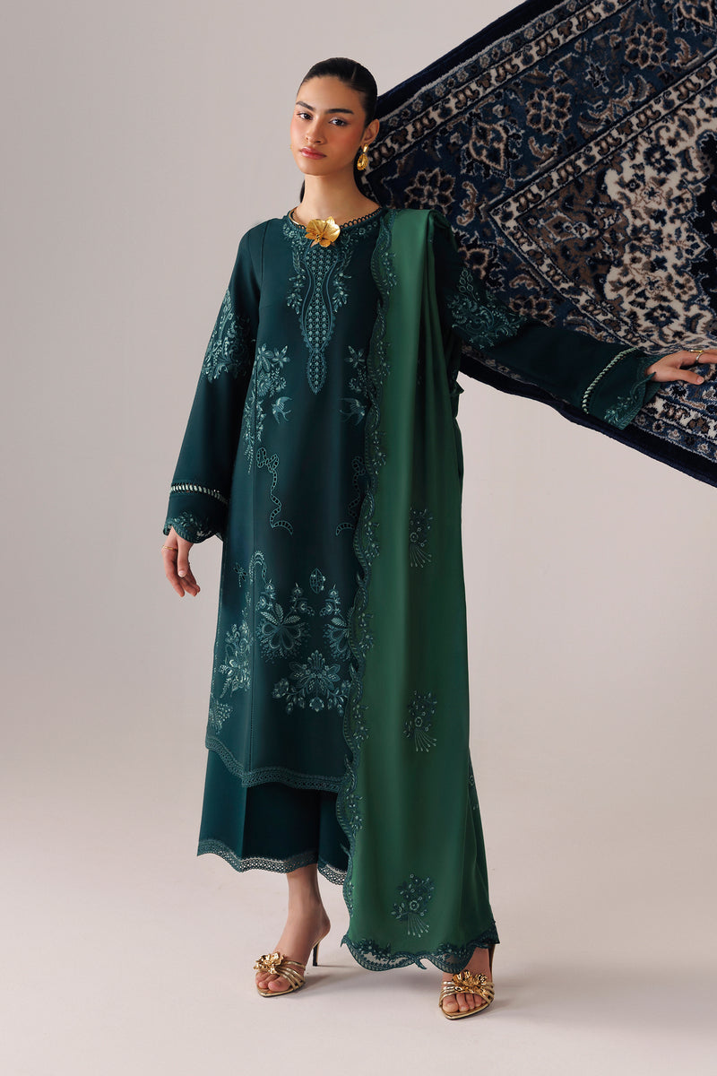 Qalamkar | Q Line Linen 26 | QLW-09 ROMA - by Libasekhas UK - Registered Vendor of : Qalamkar - 100% Original Designer Dress