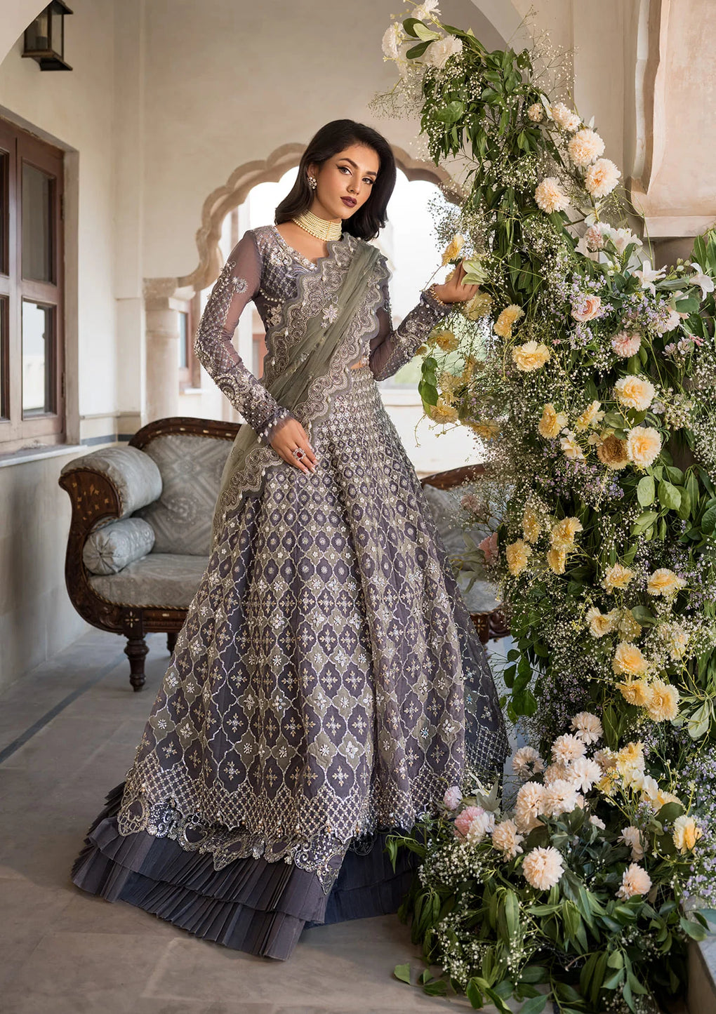 Elaf Premium | Formal Handwork Collection | EFH-02 NAZNEEN - by - Libasekhas UK - Registered Vendor of : Elaf Premium - 100% Original Designer Dresss