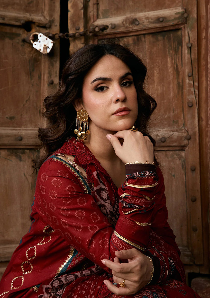 Kahf Premium | Prints Collection 26 | KPS-1A SURKH NOOR - by Libasekhas - Registered Vendor of : Kahf Premium - 100% Original Designer Dress