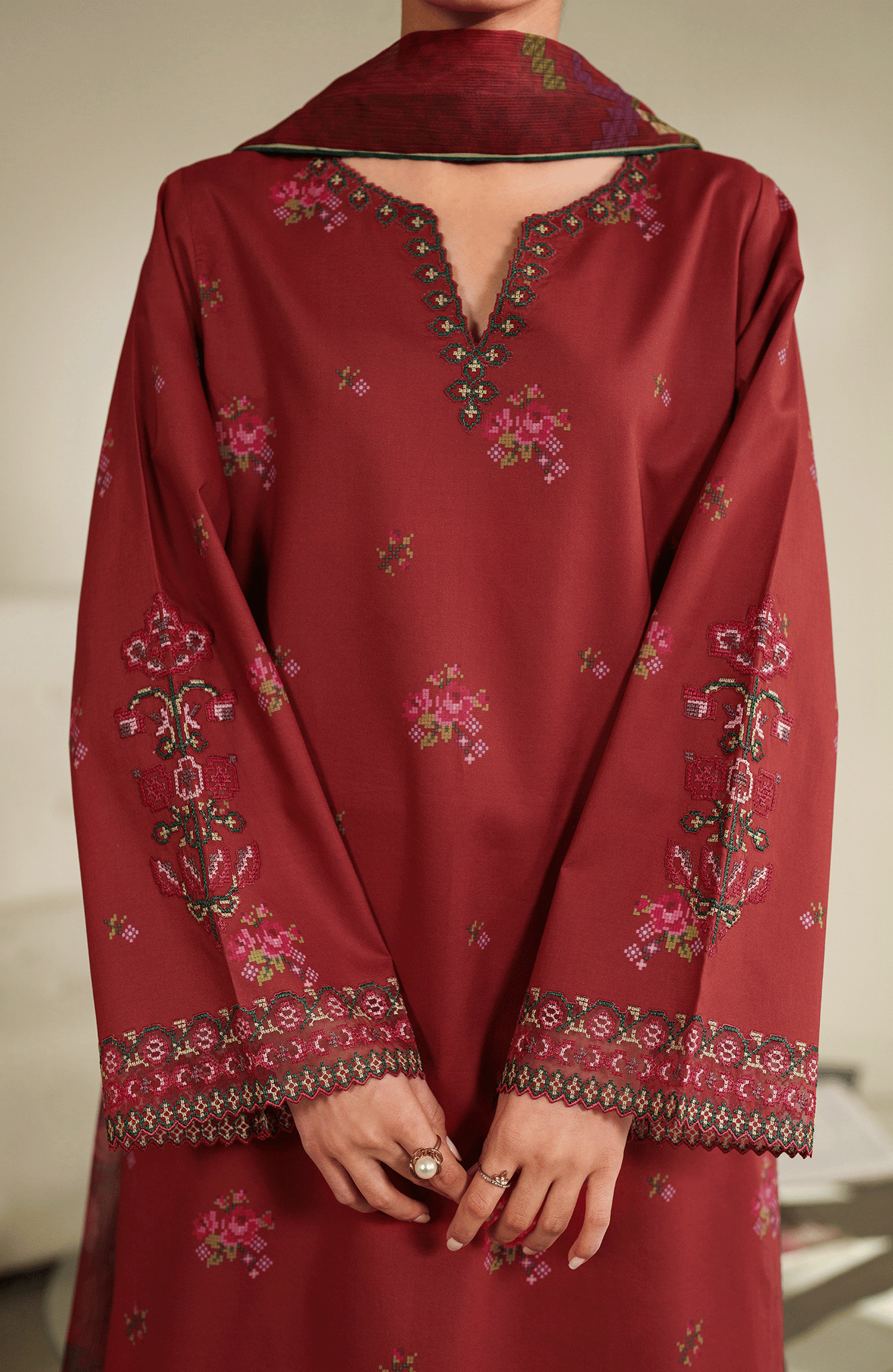 Seran | Ilara Cambric | SORREL - by Libasekhas UK - Registered Vendor of : Seran - 100% Original Designer Dress