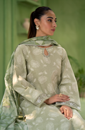 Seran | Artisan Lawn 25 | PISTACHE - by - Libasekhas UK - Registered Vendor of : Seran - 100% Original Designer Dresss