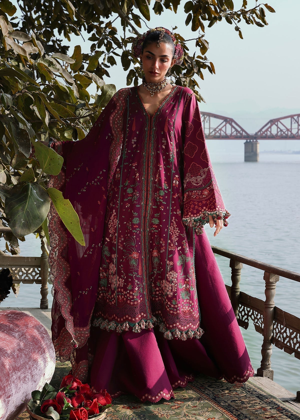 Hussain Rehar | Kalabagh Luxury Lawn 26 | Anjas - by Libasekhas UK - Registered Vendor of : Hussain Rehar - 100% Original Designer Dress