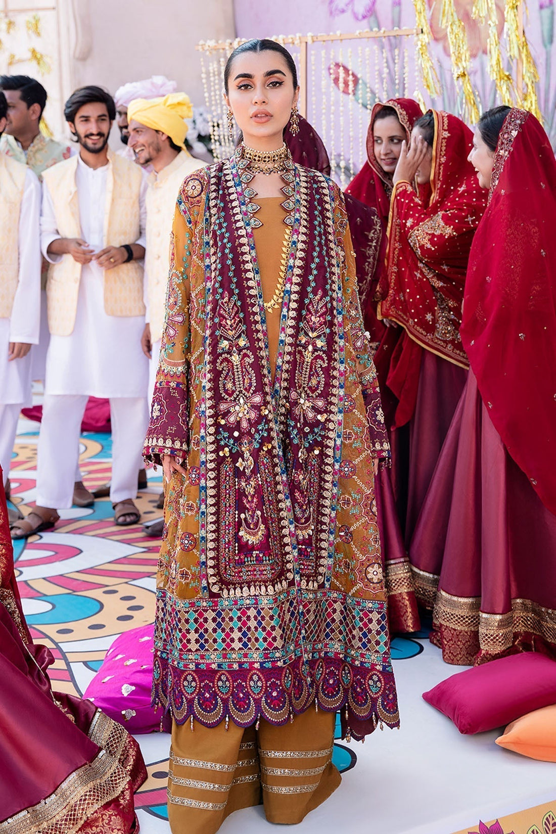 Nureh | Jhoomro Wedding Formals | Gulshan Shirt - by - Libasekhas UK - Registered Vendor of : Nureh - 100% Original Designer Dresss