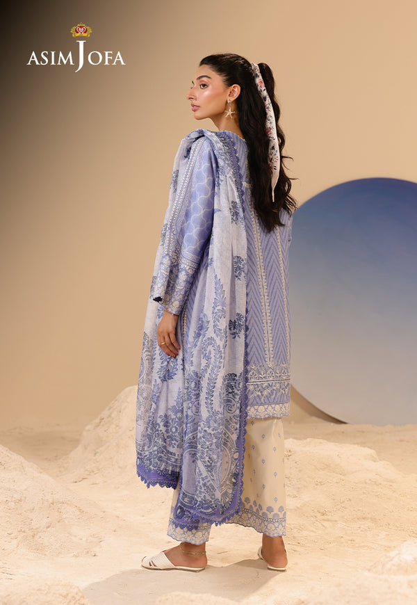 Asim Jofa | Summer Rhapsody | AJUBU-13 Printed Embroidered Lawn - by Libasekhas UK - Registered Vendor of : Asim Jofa - 100% Original Designer Dress