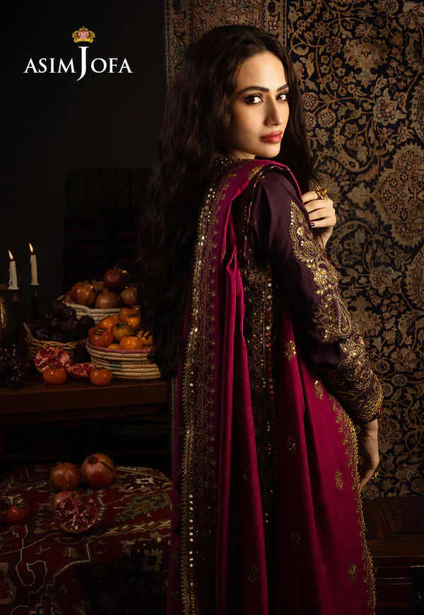 Asim Jofa | Kashmiri Tanka | AJKT 05 - by - Libasekhas UK - Registered Vendor of : Asim Jofa - 100% Original Designer Dresss