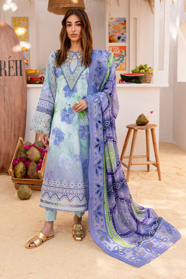 Nureh | Gardenia Lawn 24 | NS-130 A - by - Libasekhas UK - Registered Vendor of : Nureh - 100% Original Designer Dresss