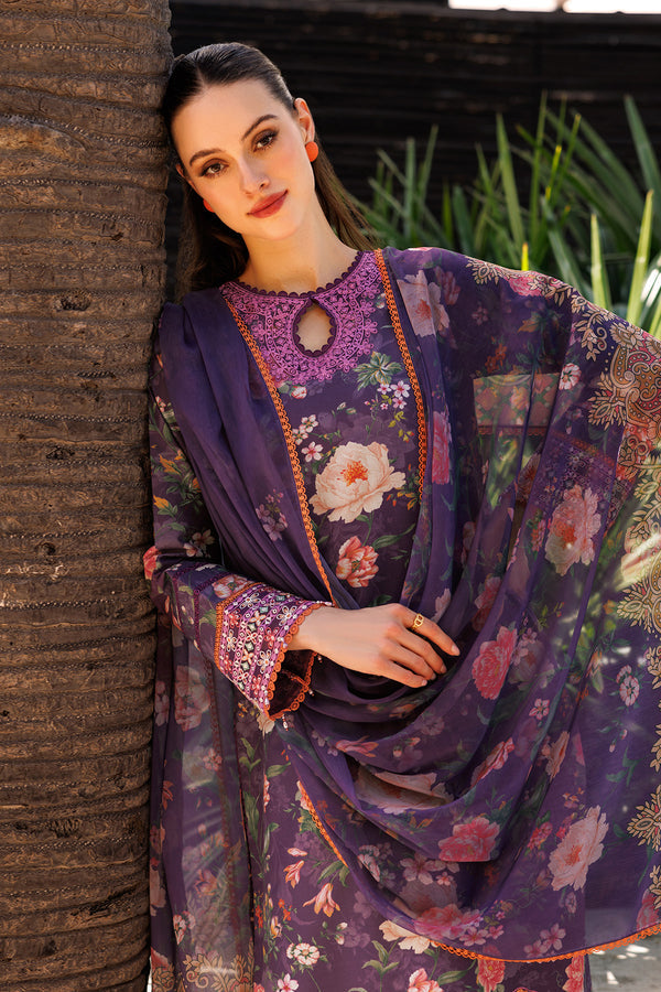 Farasha | Printed Essentials | Majestic Purple - by - Libasekhas UK - Registered Vendor of : Farasha - 100% Original Designer Dresss