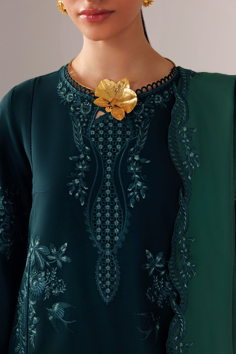 Qalamkar | Q Line Linen 26 | QLW-09 ROMA - by Libasekhas UK - Registered Vendor of : Qalamkar - 100% Original Designer Dress