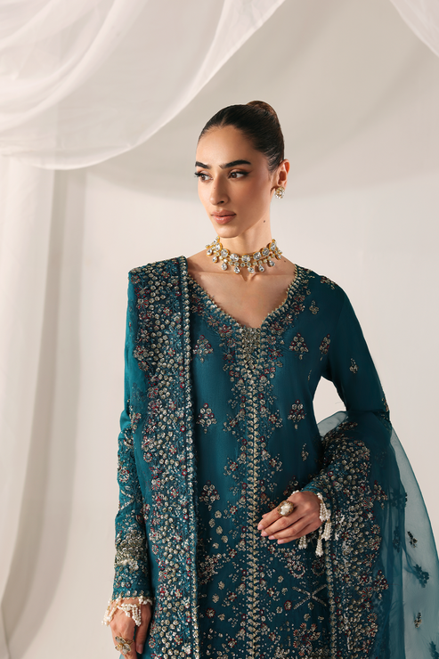 Emaan Adeel | Serein Luxe Silk | MOONLIT NIGHT - by Libasekhas UK - Registered Vendor of : Emaan Adeel - 100% Original Designer Dress