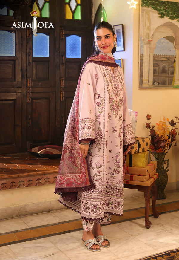 Asim Jofa | Summer Rhapsody | AJUBU-05 Embroidered Jacquard - by Libasekhas UK - Registered Vendor of : Asim Jofa - 100% Original Designer Dress
