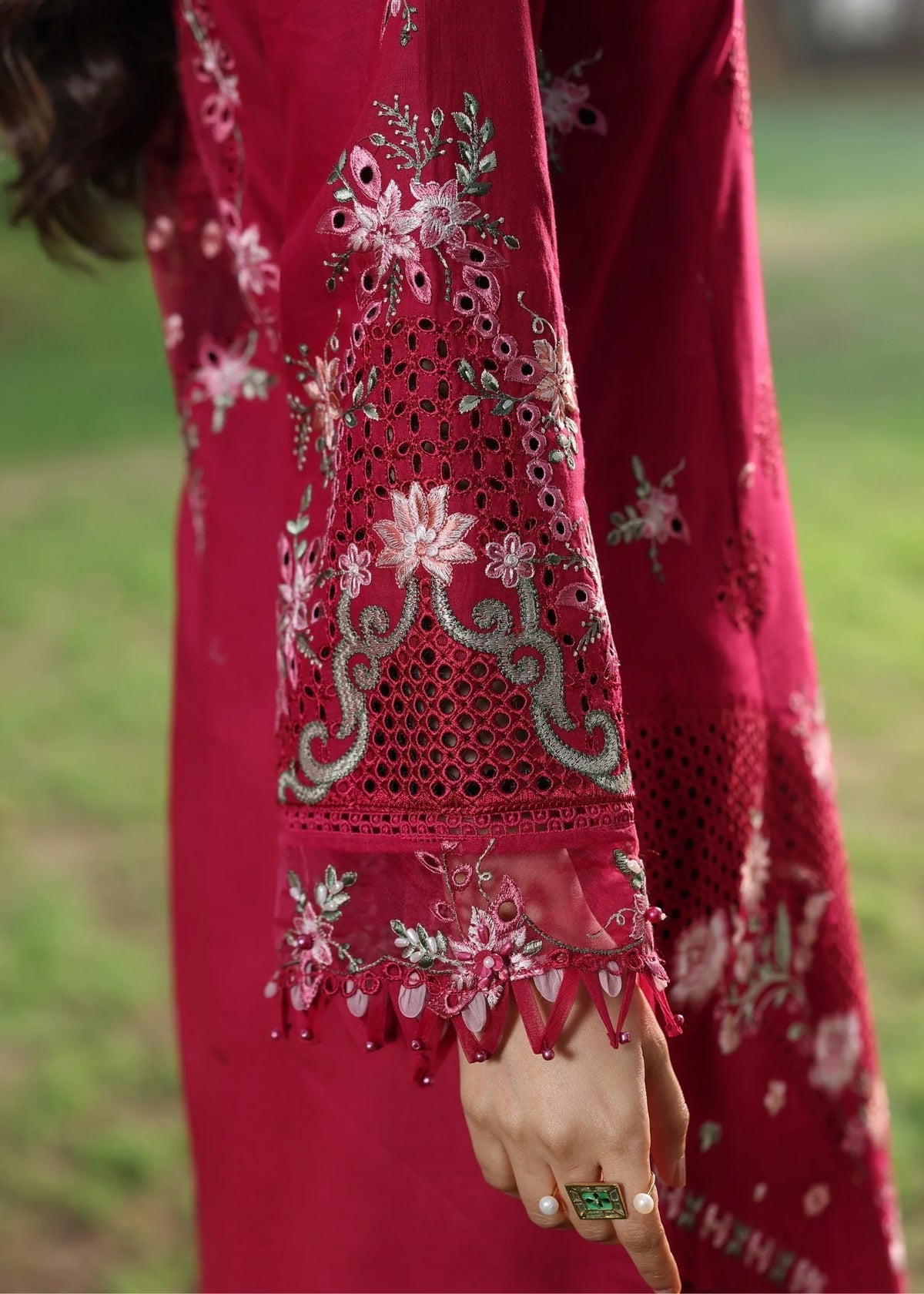 Sardinia | Tales of Petals | FLORAL FUCHSIA - by Libasekhas UK - Registered Vendor of : Sardinia - 100% Original Designer Dress