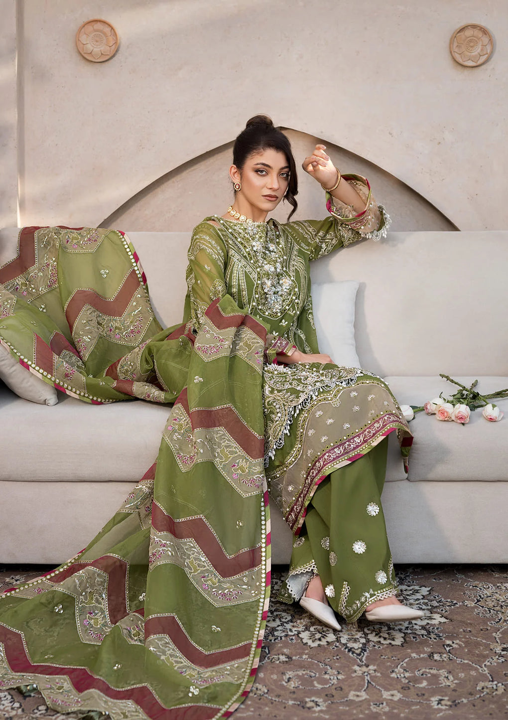 Elaf Premium | Formal Handwork Collection | EFH-08 PARWAANA - by - Libasekhas UK - Registered Vendor of : Elaf Premium - 100% Original Designer Dresss