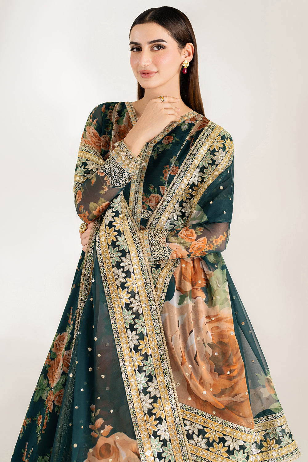 Farasha | Fiorella Formals | Teal Passion - by Libasekhas UK - Registered Vendor of : Farasha - 100% Original Designer Dress