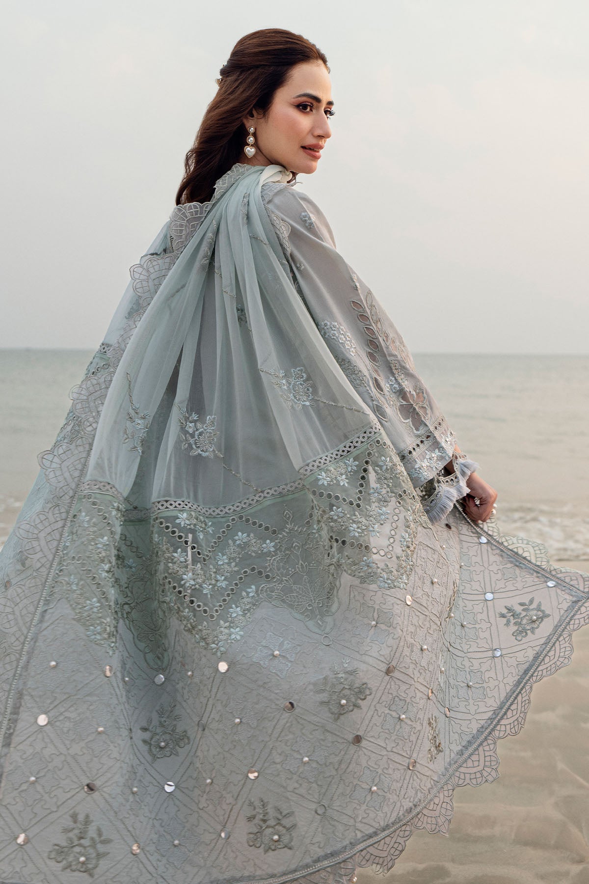 Nureh | Khuwab Luxury Lawn | NE-145 - by - Libasekhas UK - Registered Vendor of : Nureh - 100% Original Designer Dresss