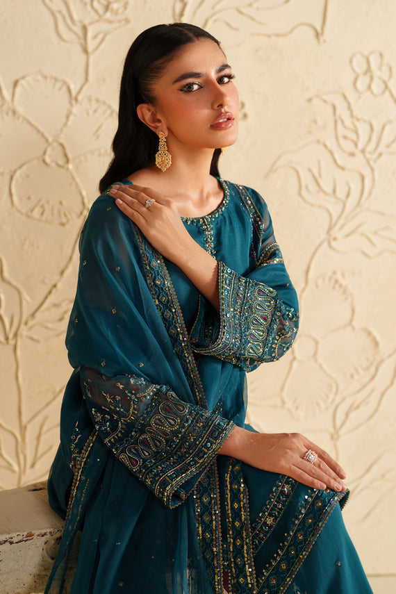 Naqshi | Feemora Organza Raw Silk | Rahmir - by Libasekhas UK - Registered Vendor of : Naqshi - 100% Original Designer Dress