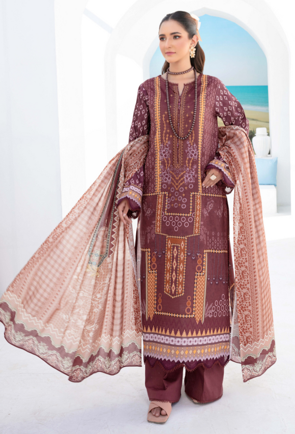 Humdum | Saira Bano Lawn 24 | D07 - by - Libasekhas UK - Registered Vendor of : HumDum - 100% Original Designer Dresss