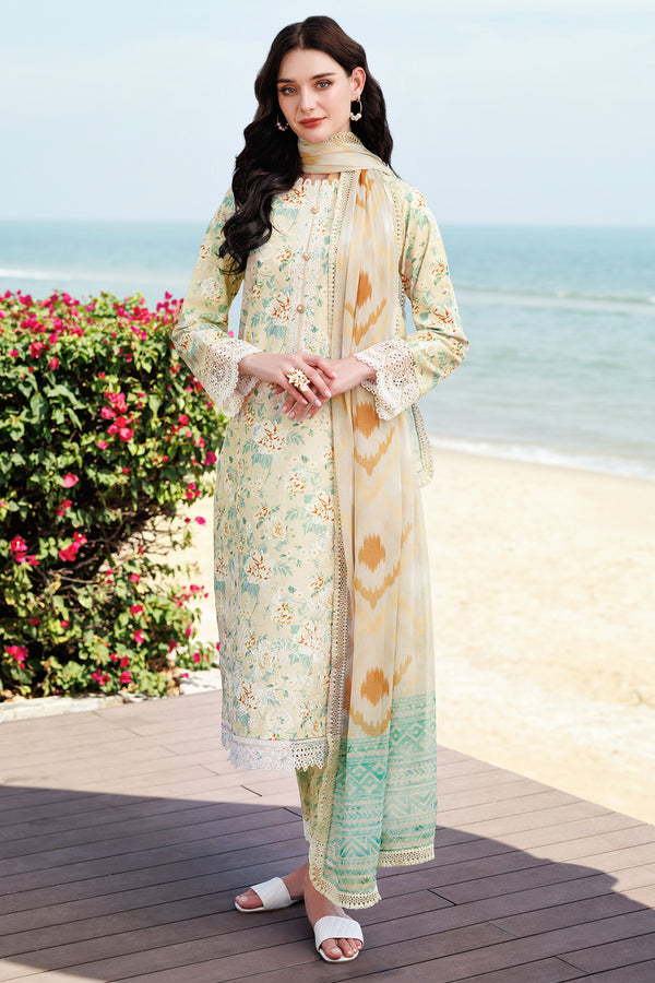 Farasha | Printed Essentials | Lush Cream - by - Libasekhas UK - Registered Vendor of : Farasha - 100% Original Designer Dresss