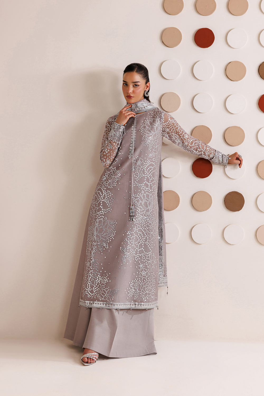 Farasha | Chiffon Threads 26 | WALNUT SILK - by Libasekhas UK - Registered Vendor of : Farasha - 100% Original Designer Dress