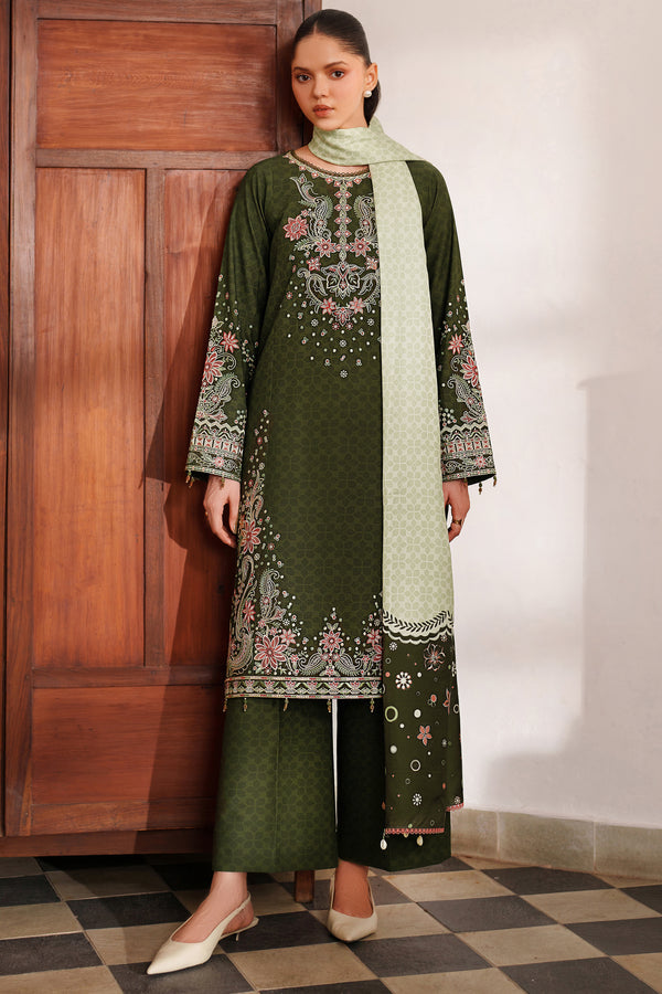 Farasha | Meline Premium Viscose 25 | Olive Drape - by Libasekhas UK - Registered Vendor of : Farasha - 100% Original Designer Dress