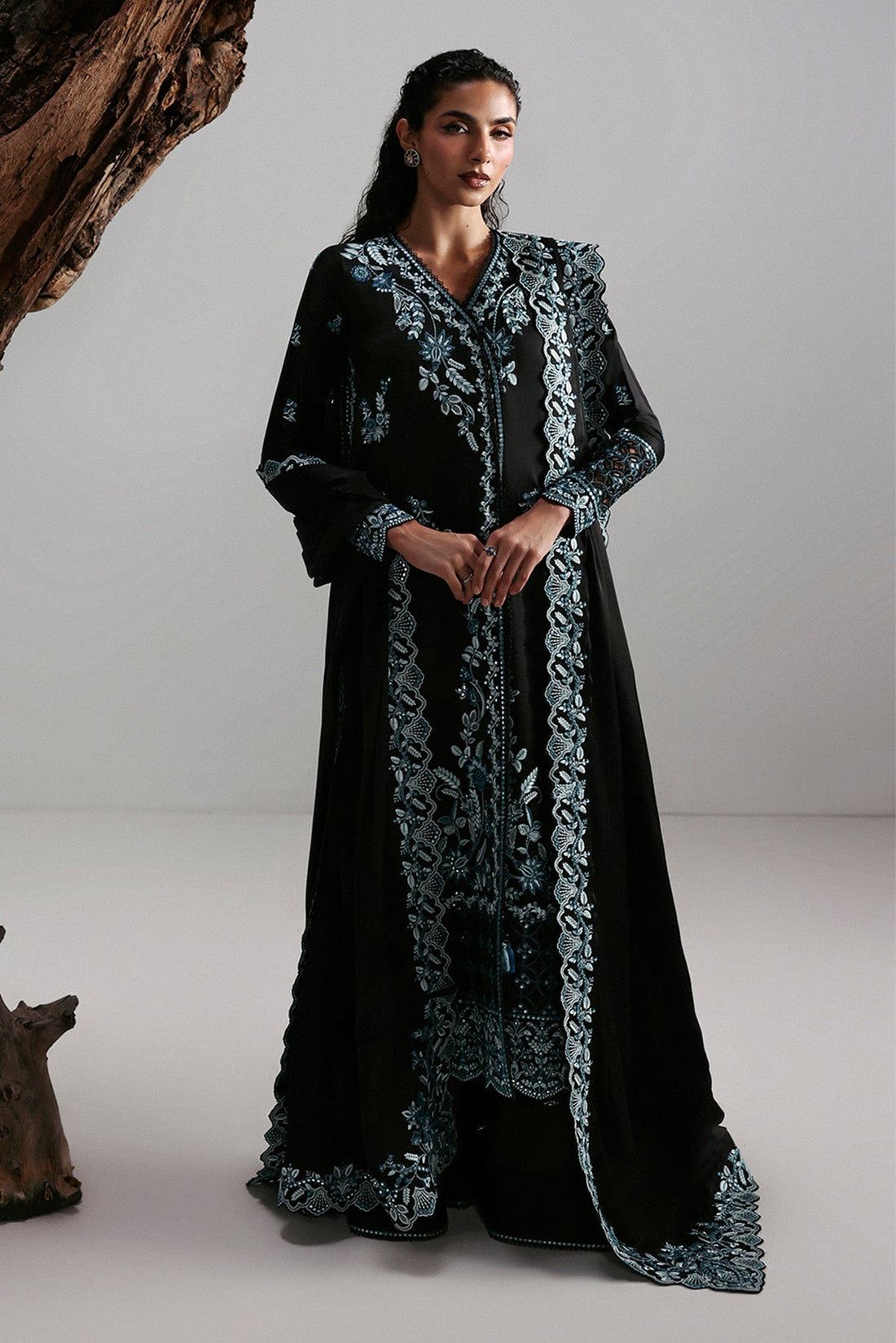 Afrozeh | Slate Ready to Wear | Rhylen - by Libasekhas UK - Registered Vendor of : Afrozeh - 100% Original Designer Dress