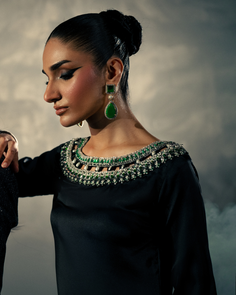 Vasal | Zyra Luxe Pret 26 | Noir Amber - by Libasekhas UK - Registered Vendor of : Vasal - 100% Original Designer Dress