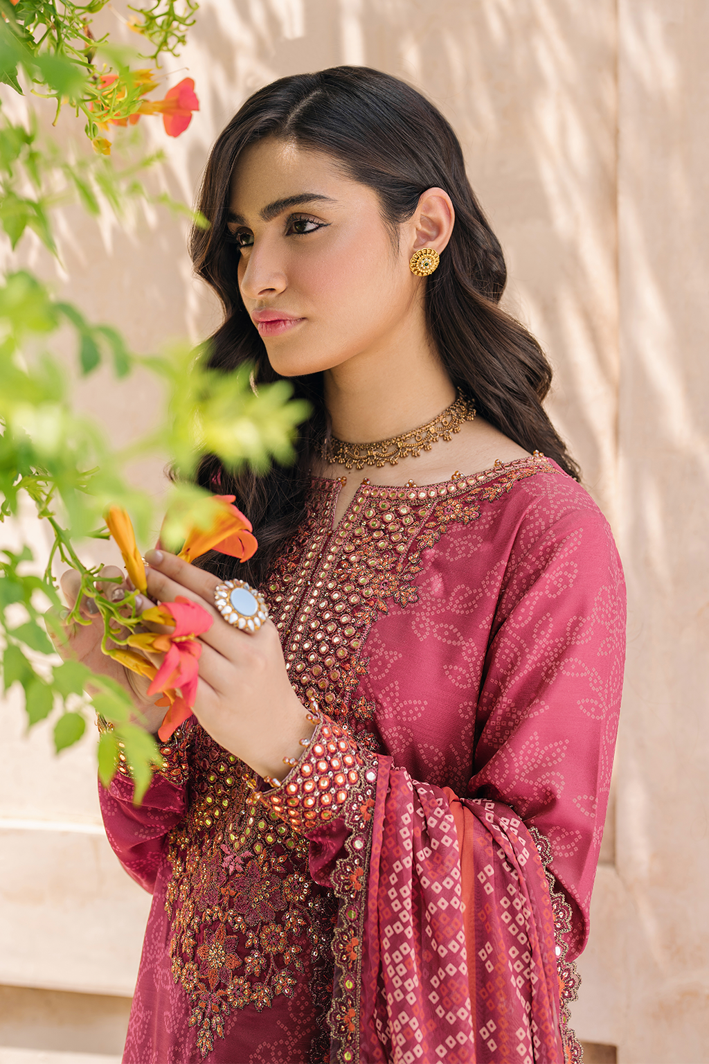 Iznik | Bandhani Formals | UE-336 - by - Libasekhas UK - Registered Vendor of : Iznik - 100% Original Designer Dresss