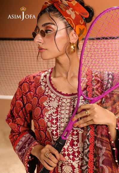 Asim Jofa | Summer Rhapsody | AJUBU-26 Printed Embroidered Lawn - by Libasekhas UK - Registered Vendor of : Asim Jofa - 100% Original Designer Dress