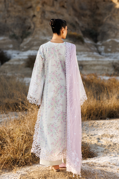 Emaan adeel | Sunlit Groove Luxury Lawn 26 | SUNNY SPLASH - by Libasekhas UK - Registered Vendor of : Emaan Adeel - 100% Original Designer Dress