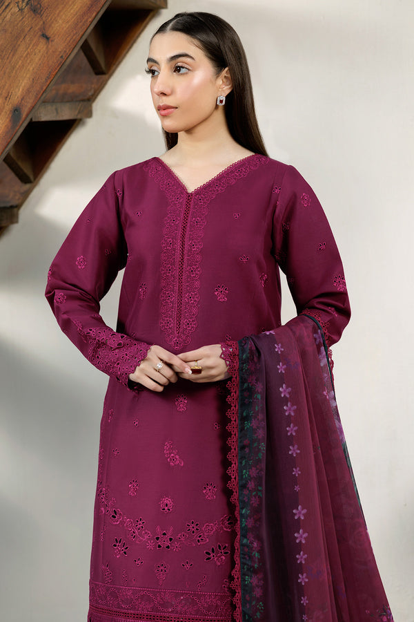 Farasha | Summer Weaves Embroidered Lawn | Garnet Passion - by - Libasekhas UK - Registered Vendor of : Farasha - 100% Original Designer Dresss