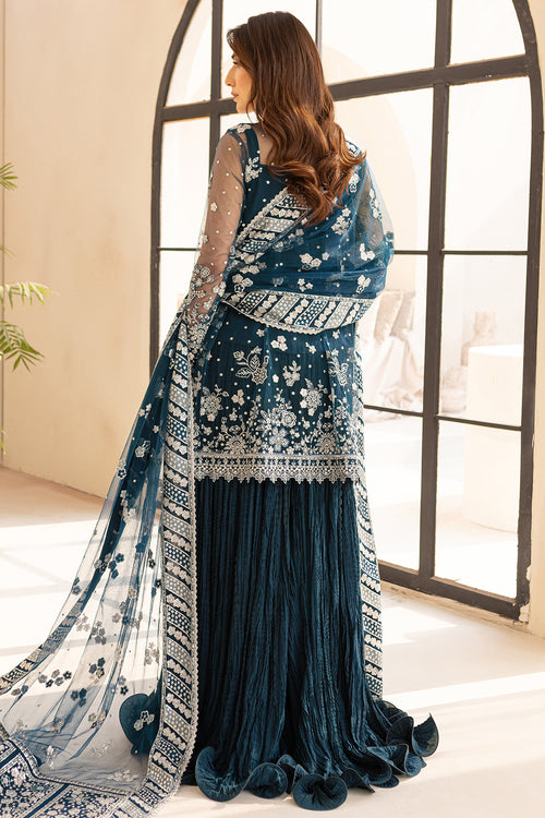 Farasha | Lu Zella Premium Formals 25 | Teal Drizzle - by Libasekhas UK - Registered Vendor of : Farasha - 100% Original Designer Dress