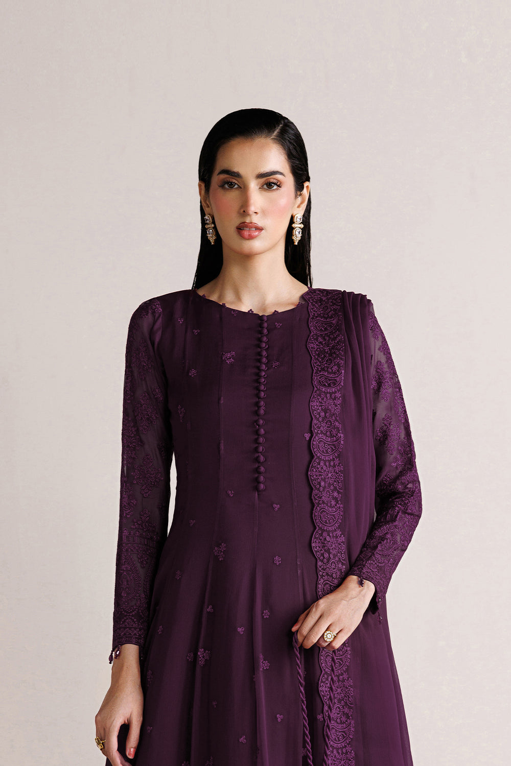 Farasha | Chiffon Essentials 26 | Violet Grace - by Libasekhas UK - Registered Vendor of : Farasha - 100% Original Designer Dress