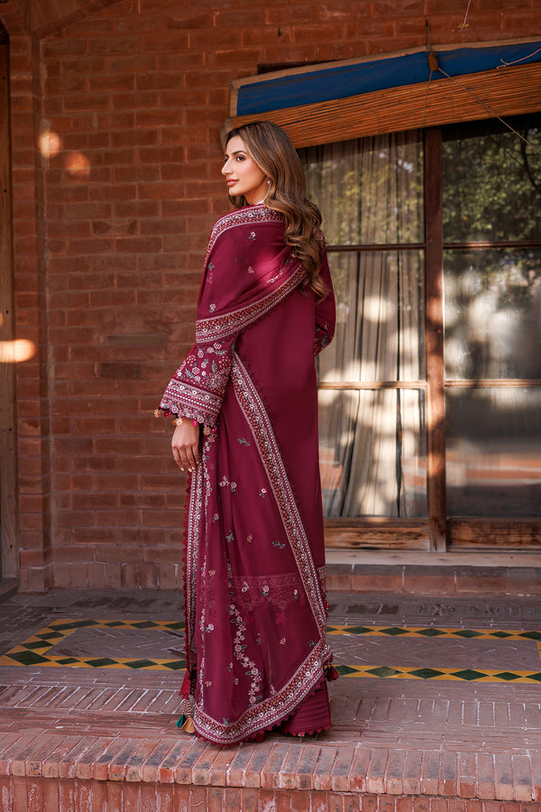 Farasha | Dastoor Embroidered Lawn SS24 | RUBY GLAM - by - Libasekhas UK - Registered Vendor of : Farasha - 100% Original Designer Dresss