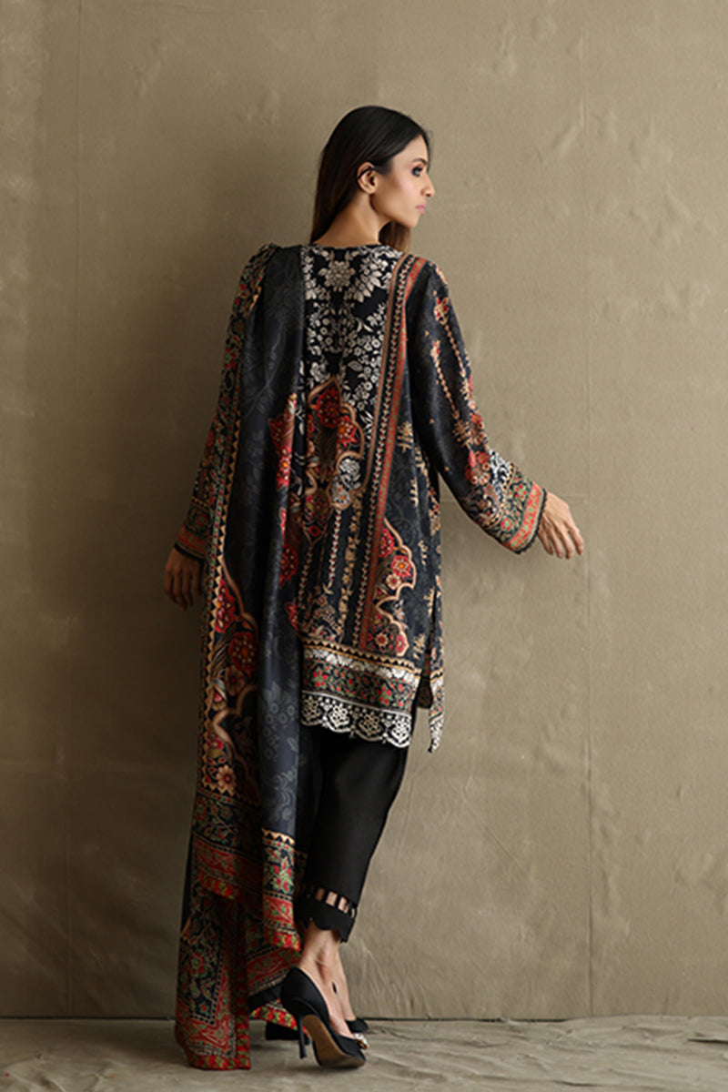Mina Hasan | Signature Pret | Baroque In Black - by Libasekhas - Registered Vendor of : Mina Hasan - 100% Original Designer Dress