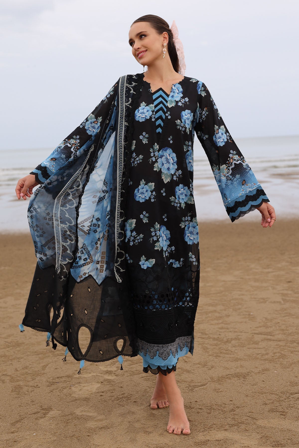 Nureh | Gardenia Embroidered Lawn 25 | NSG-171 - by - Libasekhas UK - Registered Vendor of : Nureh - 100% Original Designer Dresss