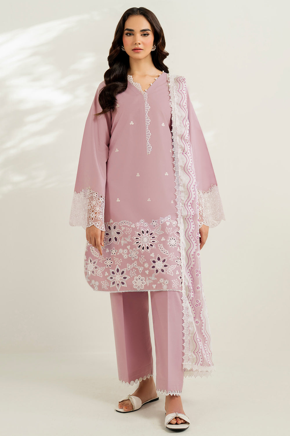 Farasha | Thread Lines Embroidered | Hazel Drape - by Libasekhas UK - Registered Vendor of : Farasha - 100% Original Designer Dress