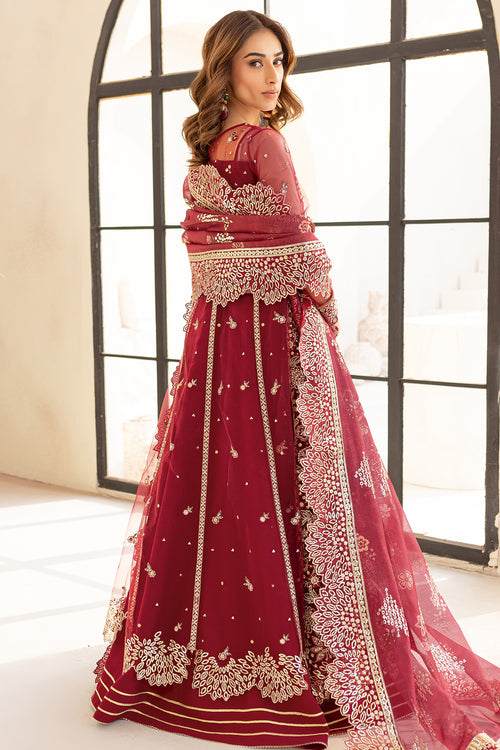 Farasha | Lu Zella Premium Formals 25 | Carmine Allure - by Libasekhas UK - Registered Vendor of : Farasha - 100% Original Designer Dress