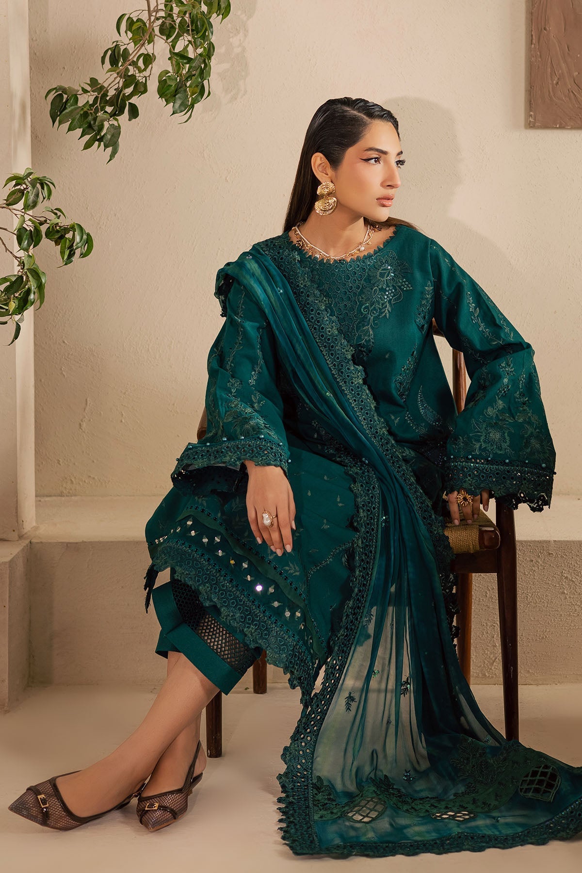 Nureh | Karandi Collection | NE-220 - by Libasekhas UK - Registered Vendor of : Nureh - 100% Original Designer Dress