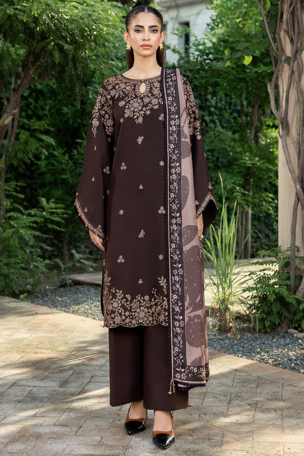 Farasha | Eminence Khaddar 25 | Woodmist - by Libasekhas UK - Registered Vendor of : Farasha - 100% Original Designer Dress